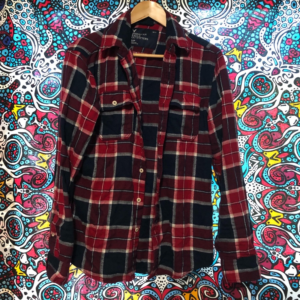 “Lumberjack” Plaid American Eagle Button Down